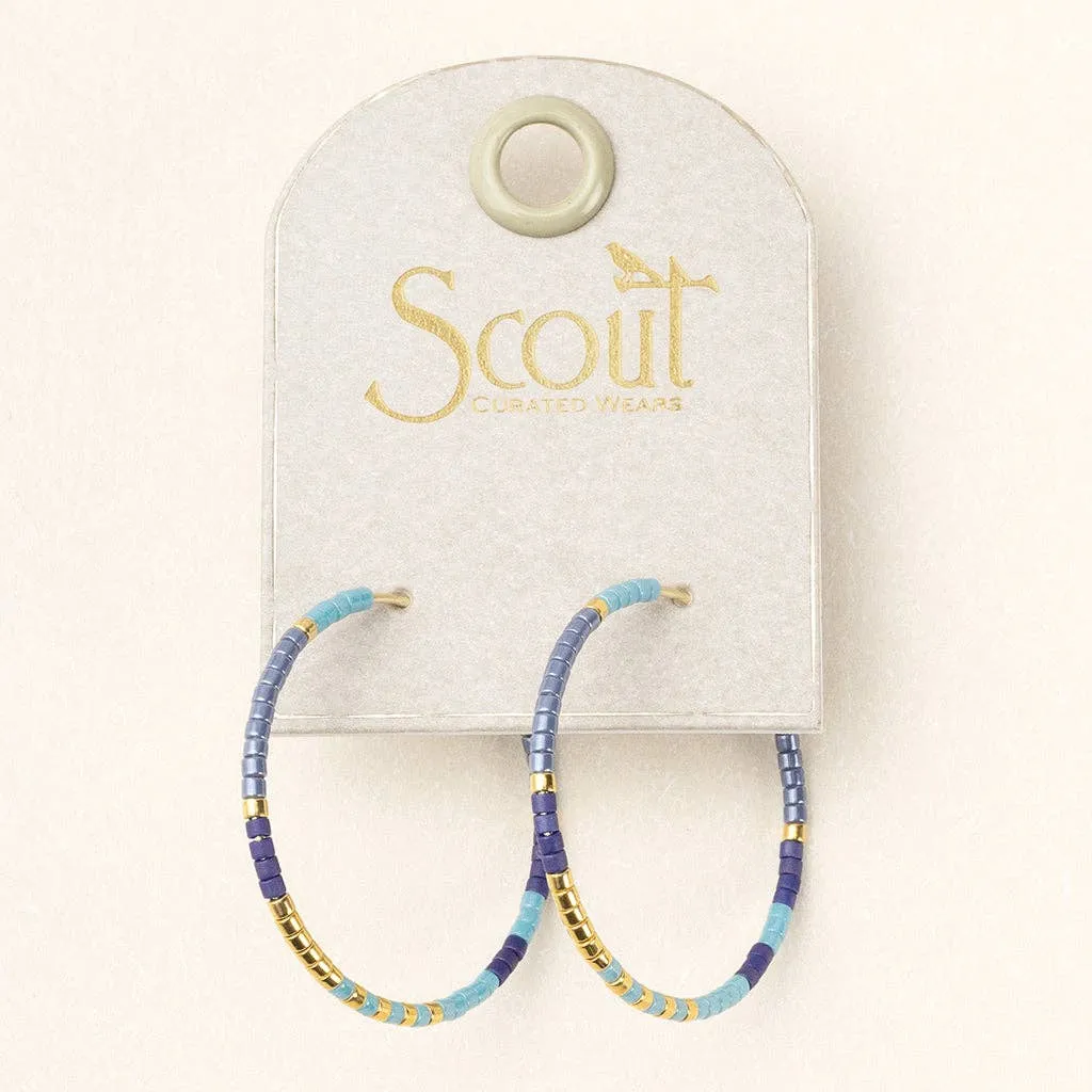 Chromacolor Miyuki Small Hoop - Cobalt Multi / Gold