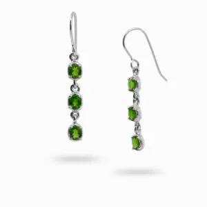 Chrome Diopside Drop Earrings