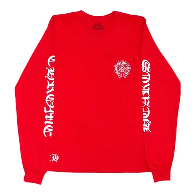 Chrome Hearts Horseshoe L/S T-shirt Red/White