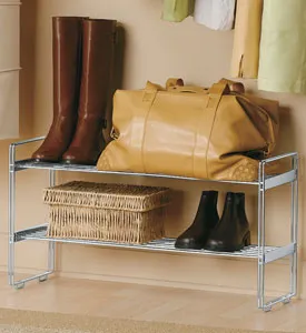 Chrome Stacking Shoe Rack