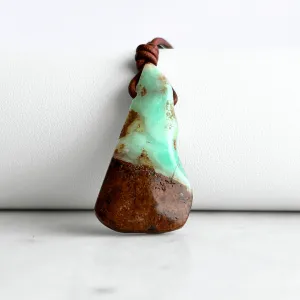 Chrysoprase OOAK Gemstone Pendant Necklace - Natural Beauty