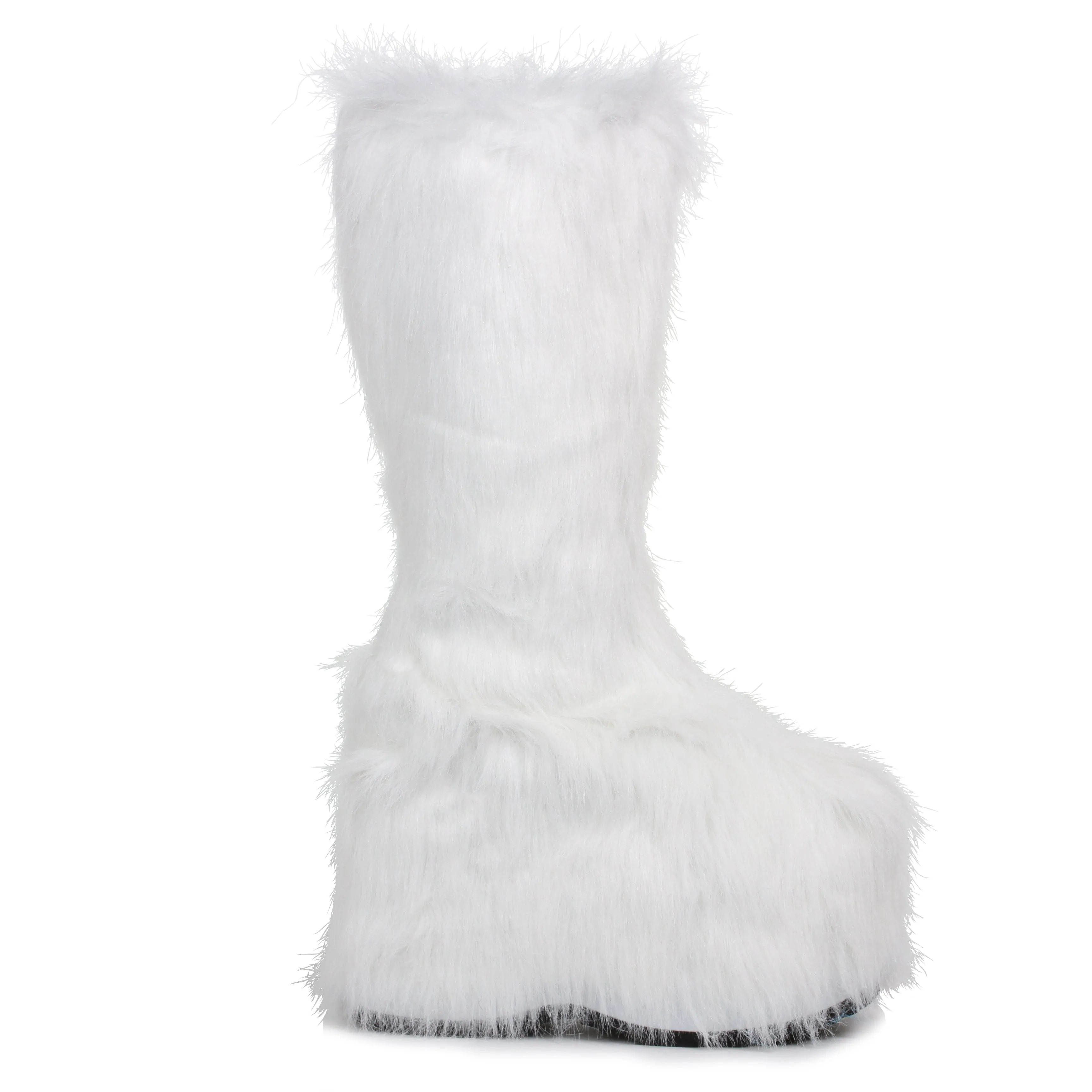 Chunky Heel Platform Faux Fur Boot