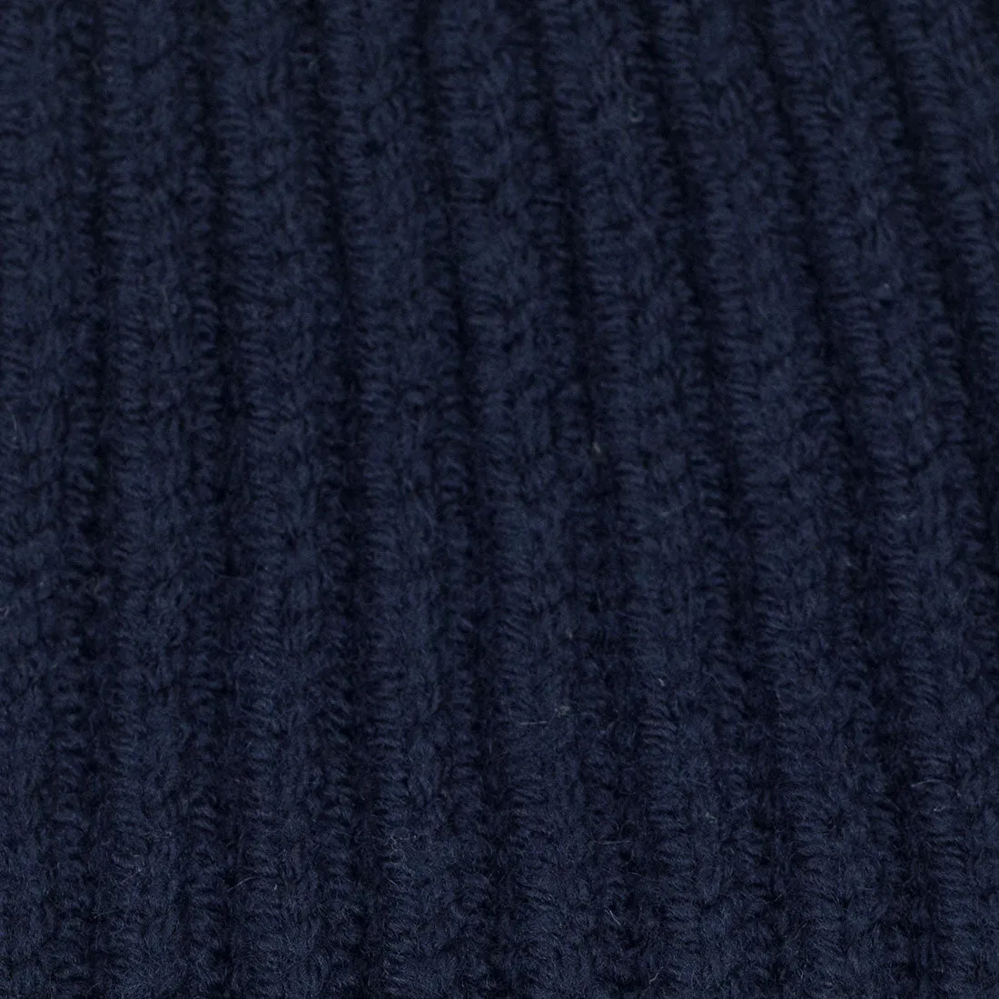 Chunky ribbed wool cap in navy (restock)