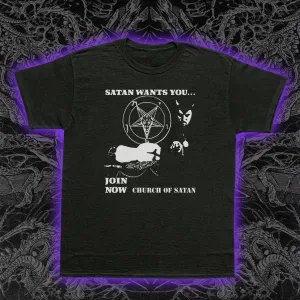 Church Of Satan Wants You Slim Fit Tee