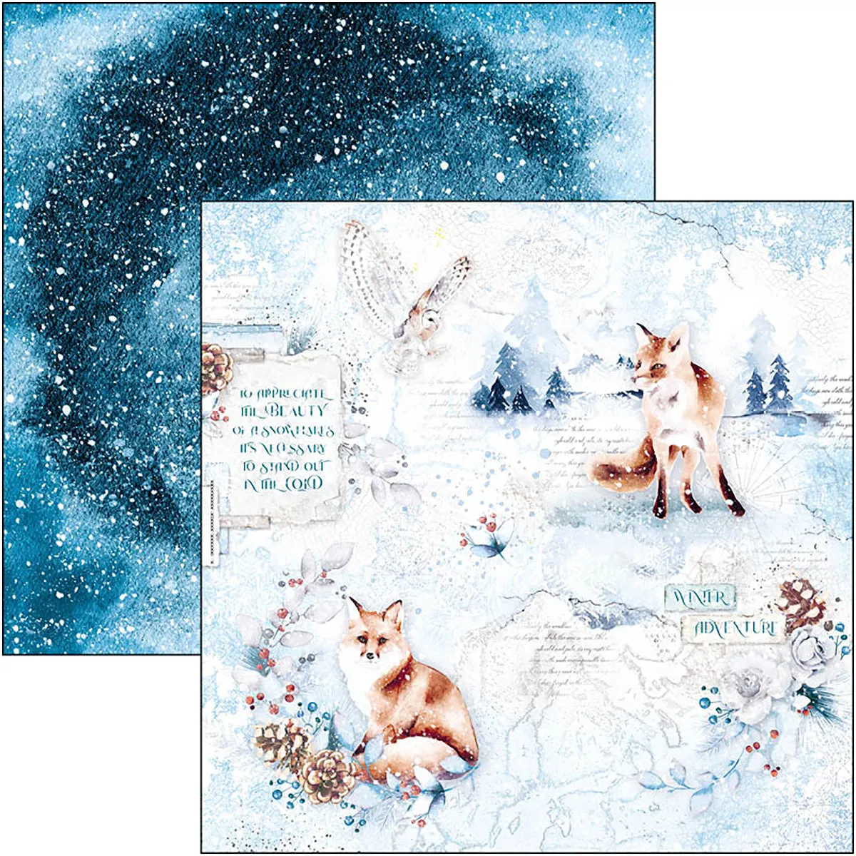 Ciao Bella Winter Journey Paper Pad 12"x12" 12/Pkg