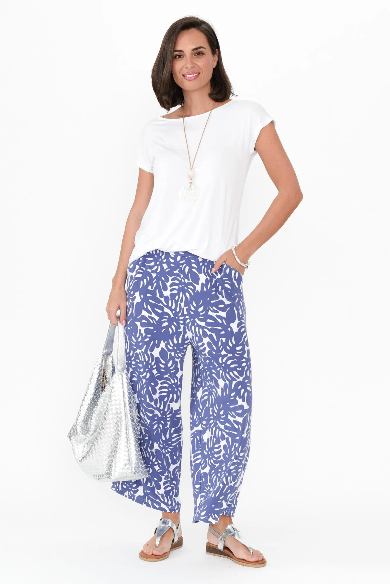 Ciara Lilac Leaf Bamboo Resort Pants