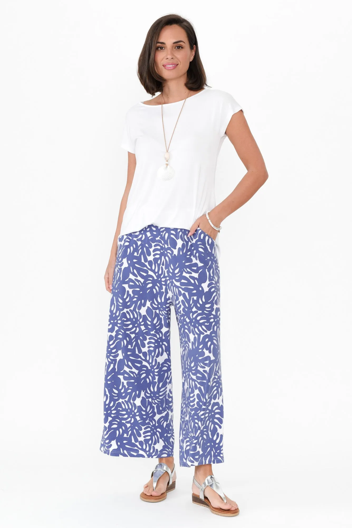 Ciara Lilac Leaf Bamboo Resort Pants