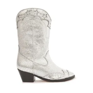 Cicera Metallic Leather Bootie