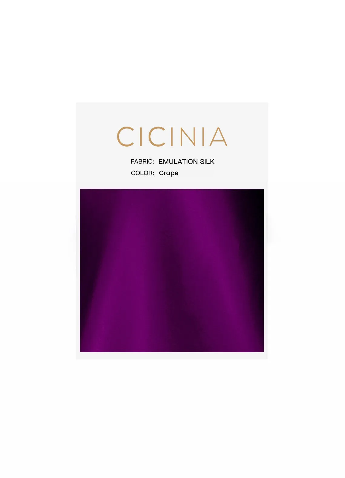 Cicinia Soft Satin/Emulation Silk Swatches UK