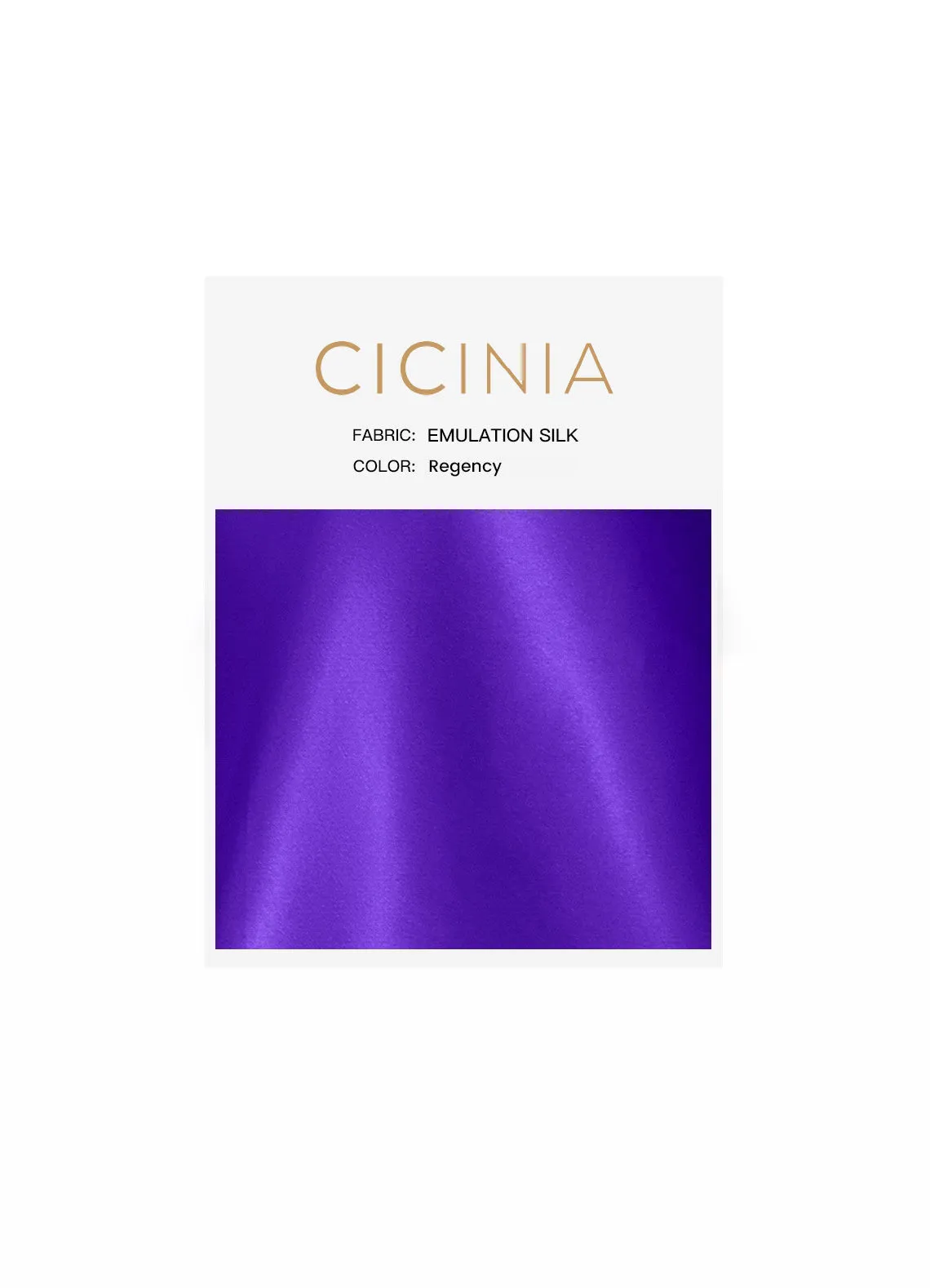 Cicinia Soft Satin/Emulation Silk Swatches UK