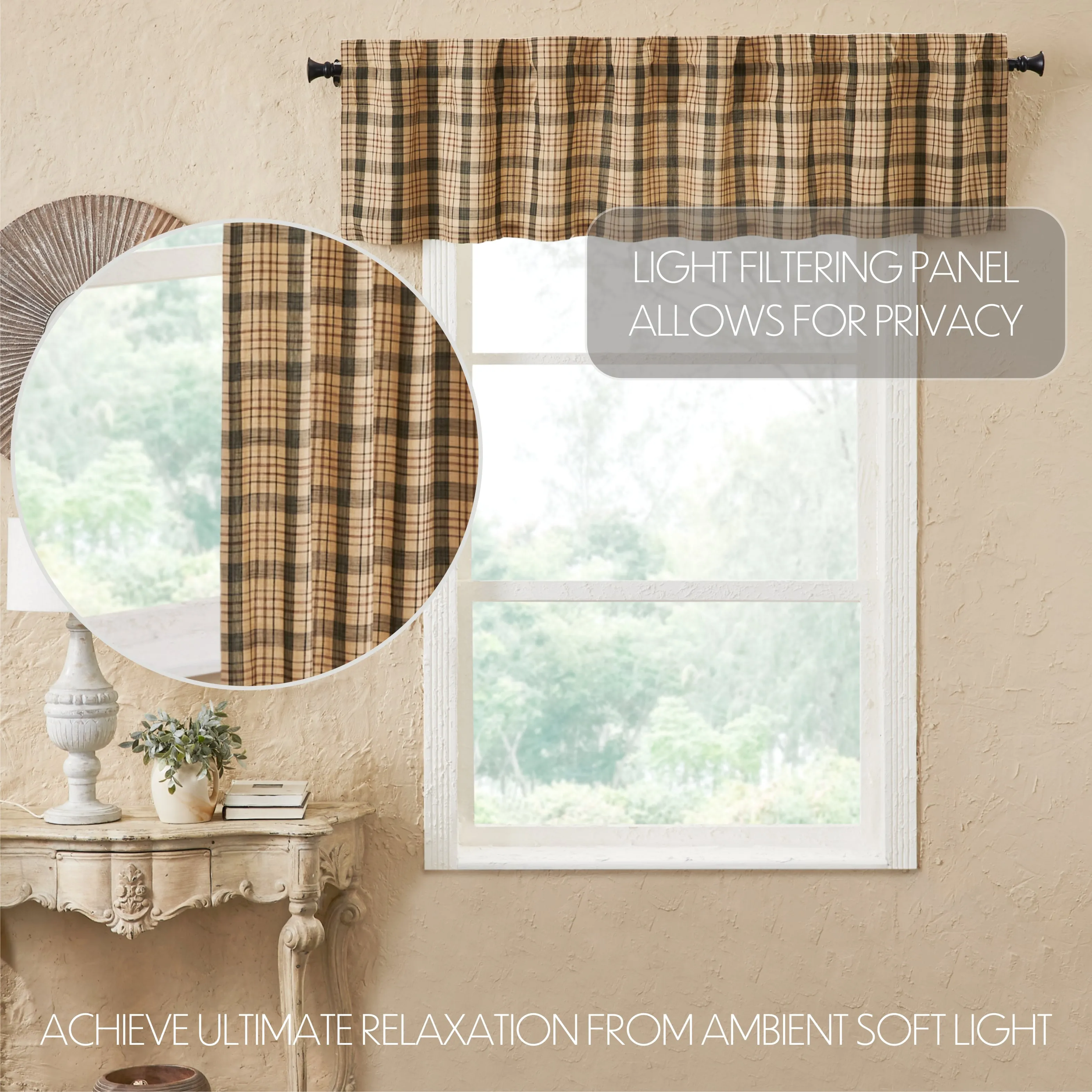 Cider Mill Plaid Valance