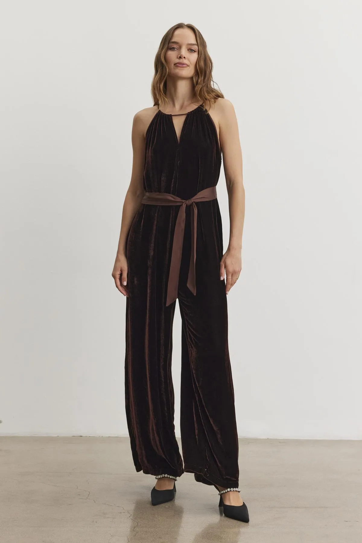 CIENNA SILK VELVET JUMPSUIT