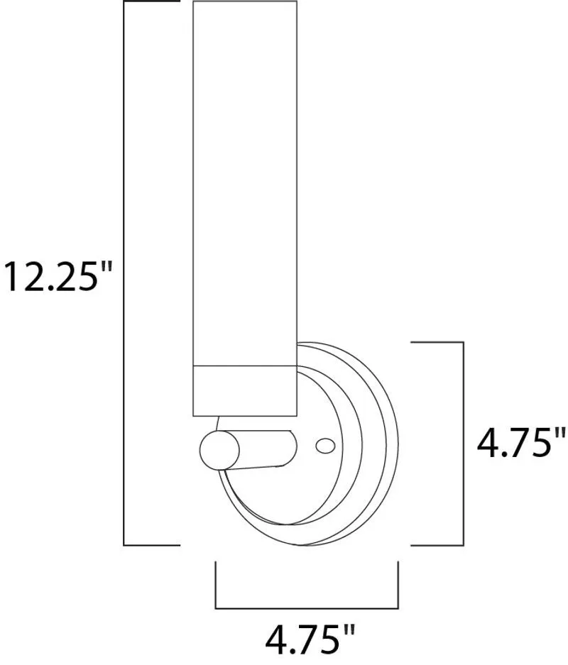 Cilandro 12.25" Single Light Wall Sconce in Satin Nickel