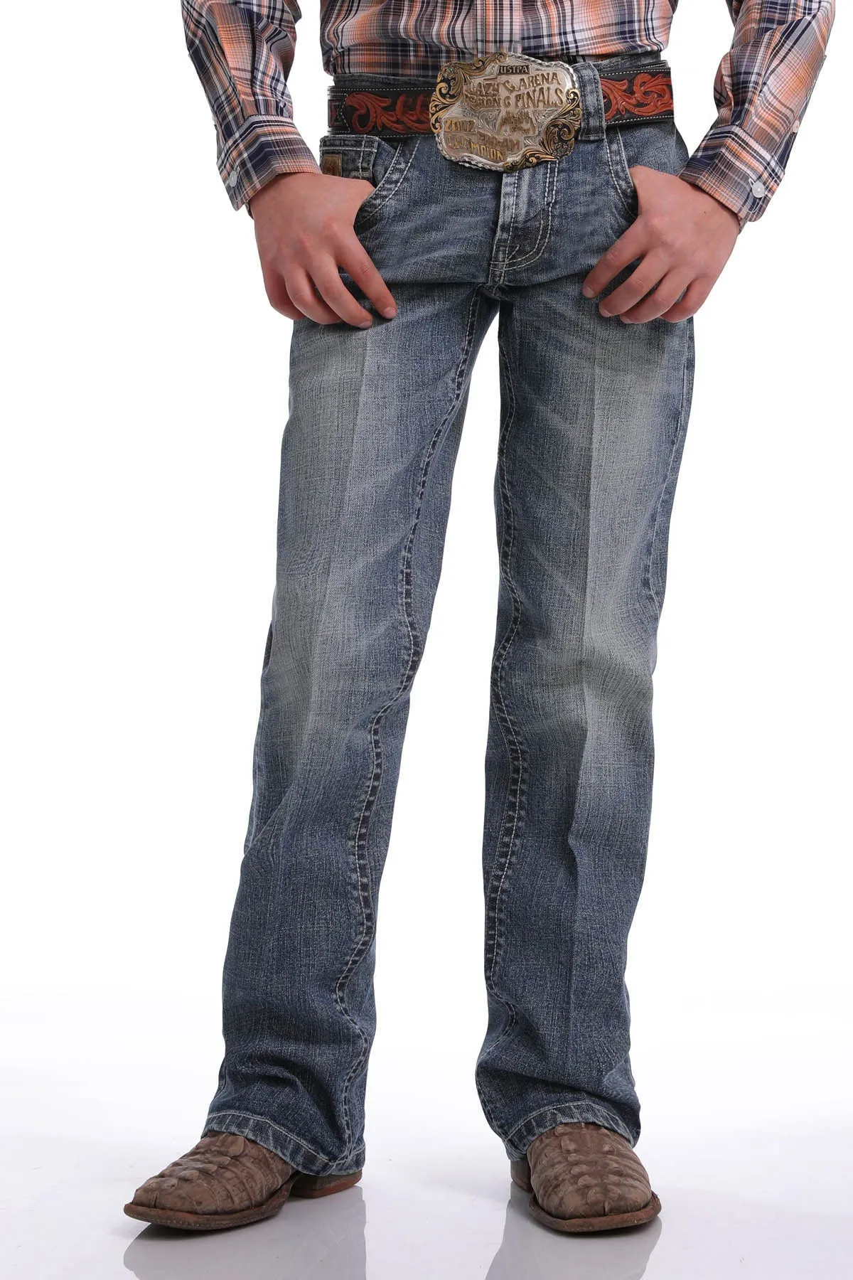 Cinch Boys Slim Fit Mid Rise Bootcut Jeans