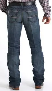 CINCH IAN - MENS SLIM FIT JEANS - DARK STONEWASH