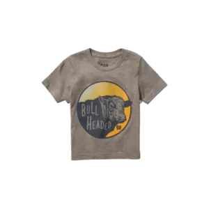 Cinch Kid's Grey Bull Headed Sunset Graphic Short Sleeve T Shirt