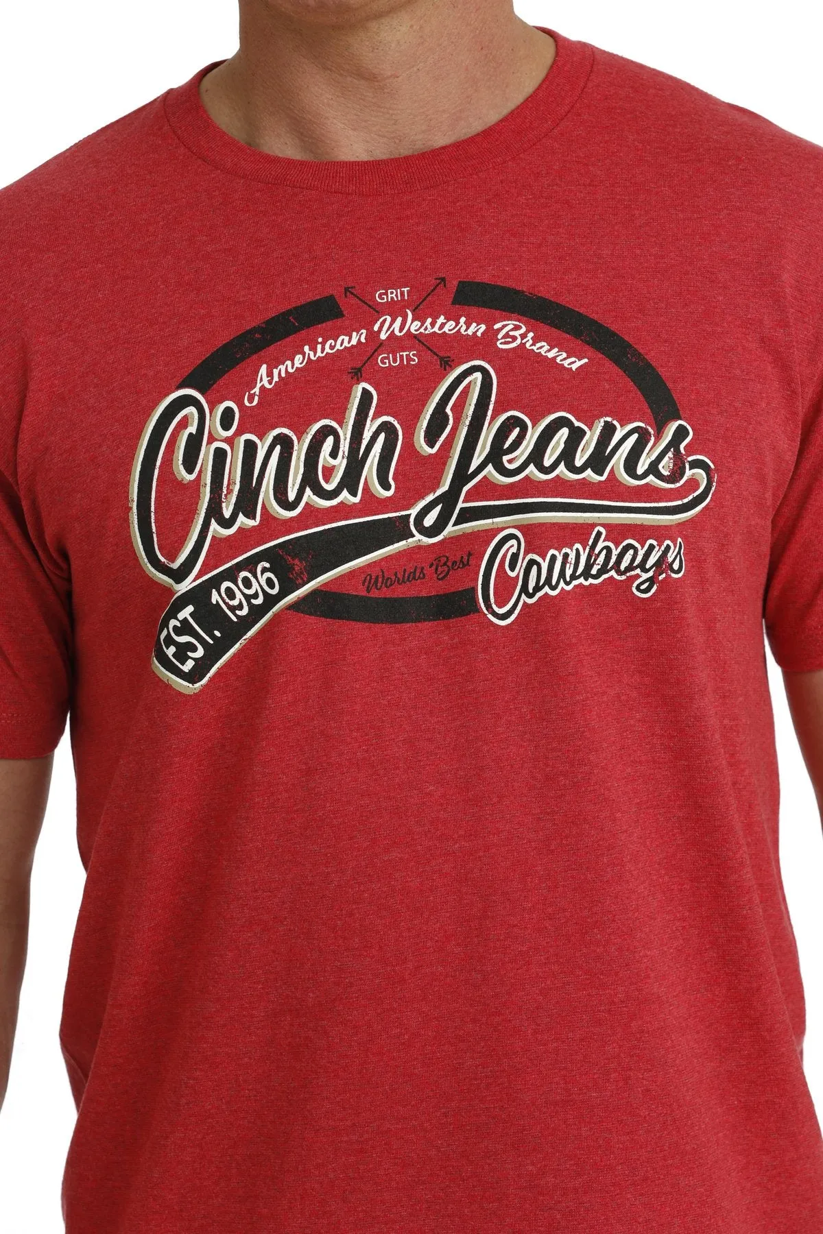 Cinch Men's Cinch Jeans Cowboys Logo T-Shirt in Red