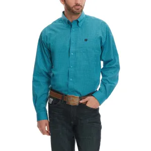 Cinch Men's Turquoise Geo Shirt