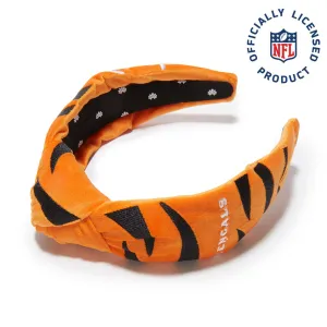 CINCINNATI BENGALS LELE SADOUGHI X NFL ORANGE EMBROIDERED KNOTTED HEADBAND