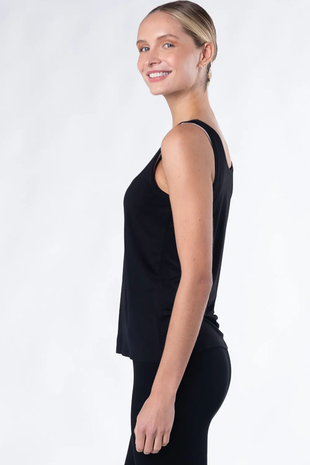 Cindy Bamboo Tank - Black