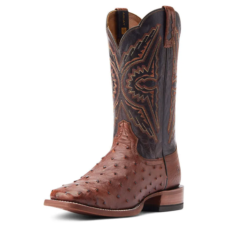 Cinnamon Full Quill Ostrich Boots