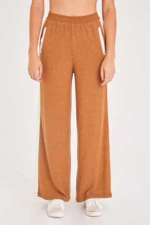 Cinnamon/Oatmeal Sportif Wide Leg Pants