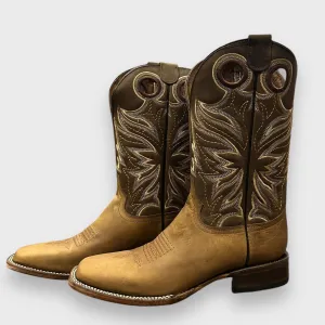 Circle G by Corral Men's L6087 in Chocolate and Tan Cowboy Boots