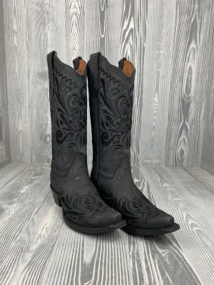 Circle G Women's Black Filigree Western Boots-L5433