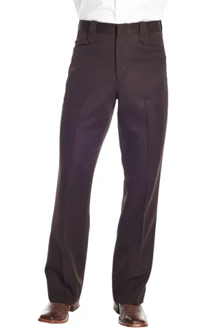 Circle S Mens Brown Polyester Ranch Dress Pants 50