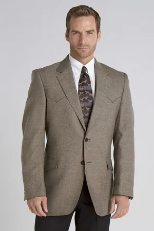 Circle S Mens Donegal Brown Wool Blend Plano Sport Coat 46 L