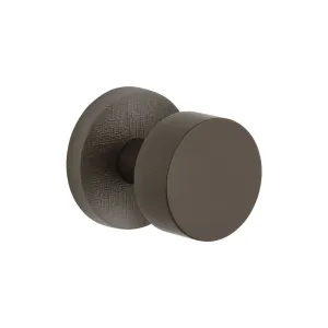 Circolo Linen Rosette with Circolo Knob in Titanium Gray