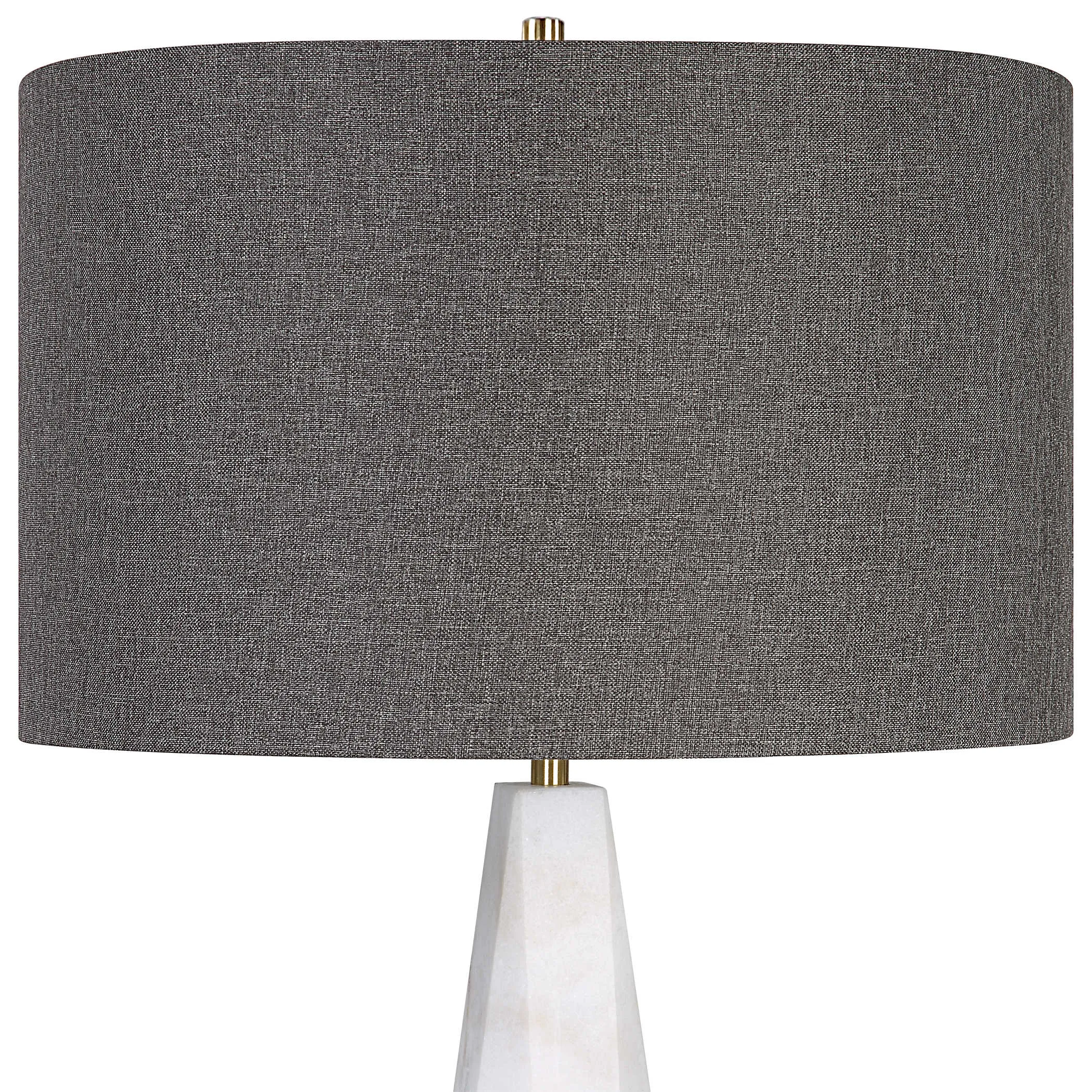 Citadel White Marble Table Lamp