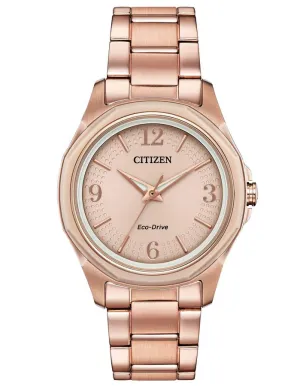 Citizen DRIVE AR Womens Watch - Rose Gold-Tone - Rose-Gold Dial - Bracelet