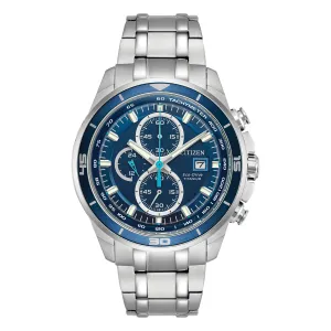 Citizen Eco Drive Brycen Titanium Watch with Blue Dial CA0349-51L