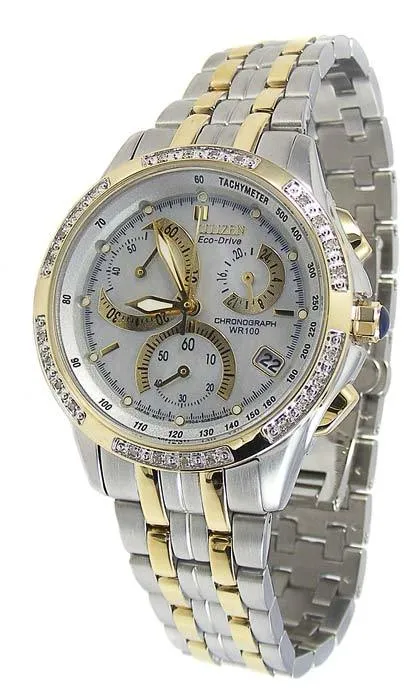 Citizen Eco Drive Diamond Bezel Chronograph Ladies Watch FB1094-56D