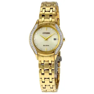 Citizen Eco Drive Gold Tone Corso Watch with Crystals GA1062-51P