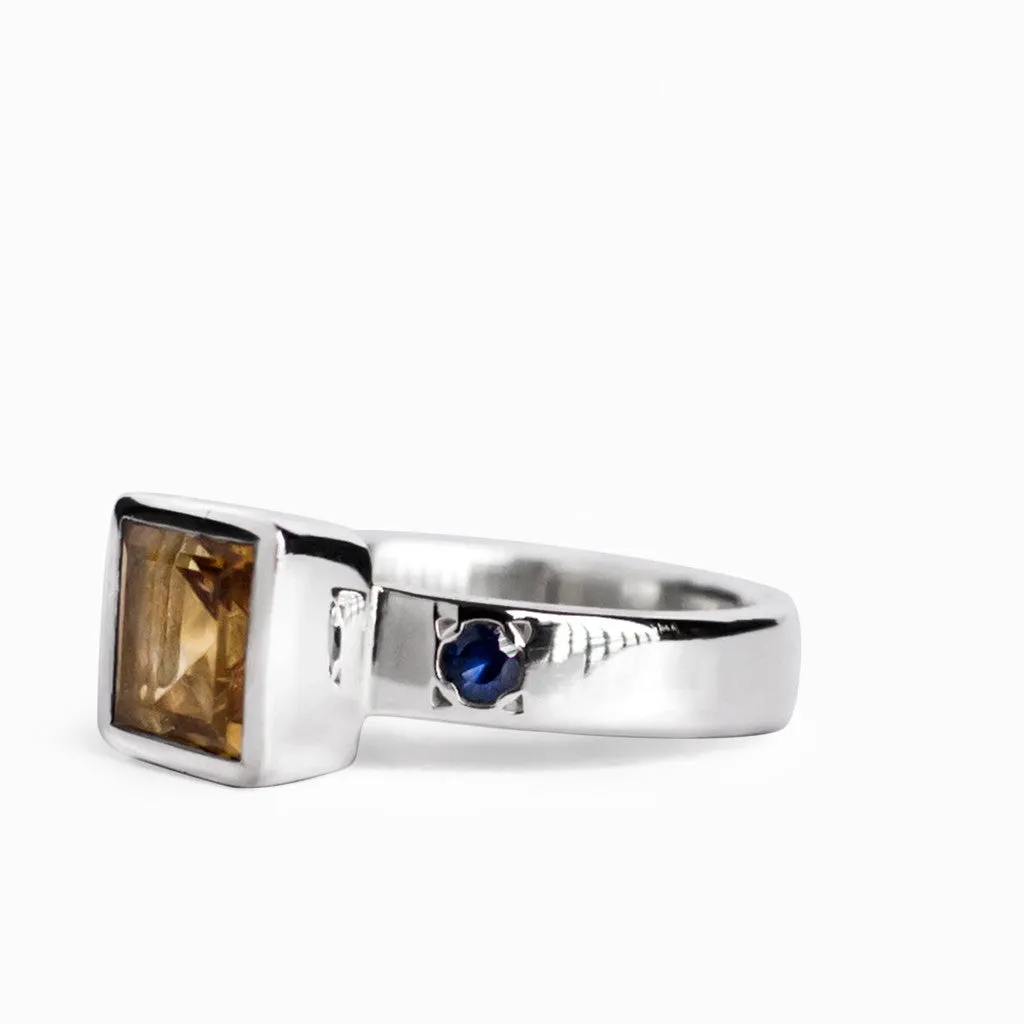 Citrine & Sapphire Ring