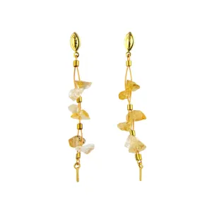 Citrine Gold Plated Earrings