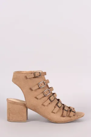 City Classified Buckle Straps Block Heel