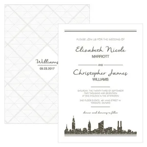 City Style Invitation Charcoal