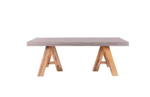 Civic Modern Concrete & Acacia Coffee Table