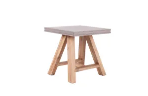 Civic Modern Concrete & Acacia End Table