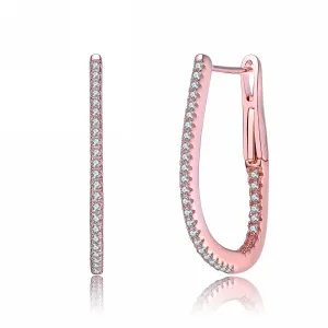 Clé Rose Zirconia Hoop Earrings