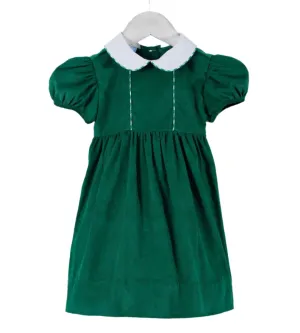 Claire Dress- Green Corduroy