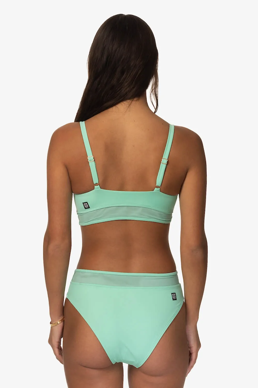 Claire Mesh Bikini Bottom - Spirulina