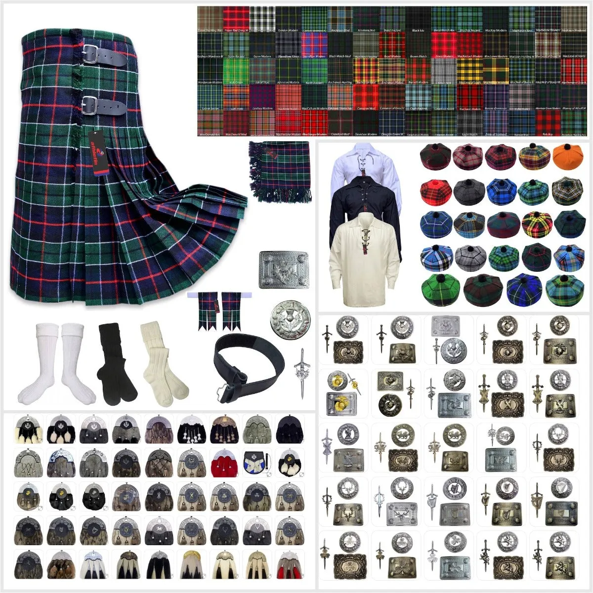 Clan Leslie Tartan Kilt Outfit - Scottish Ancestral Elegance