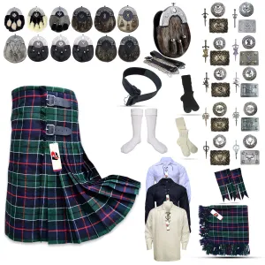 Clan Leslie Tartan Kilt Outfit - Scottish Ancestral Elegance