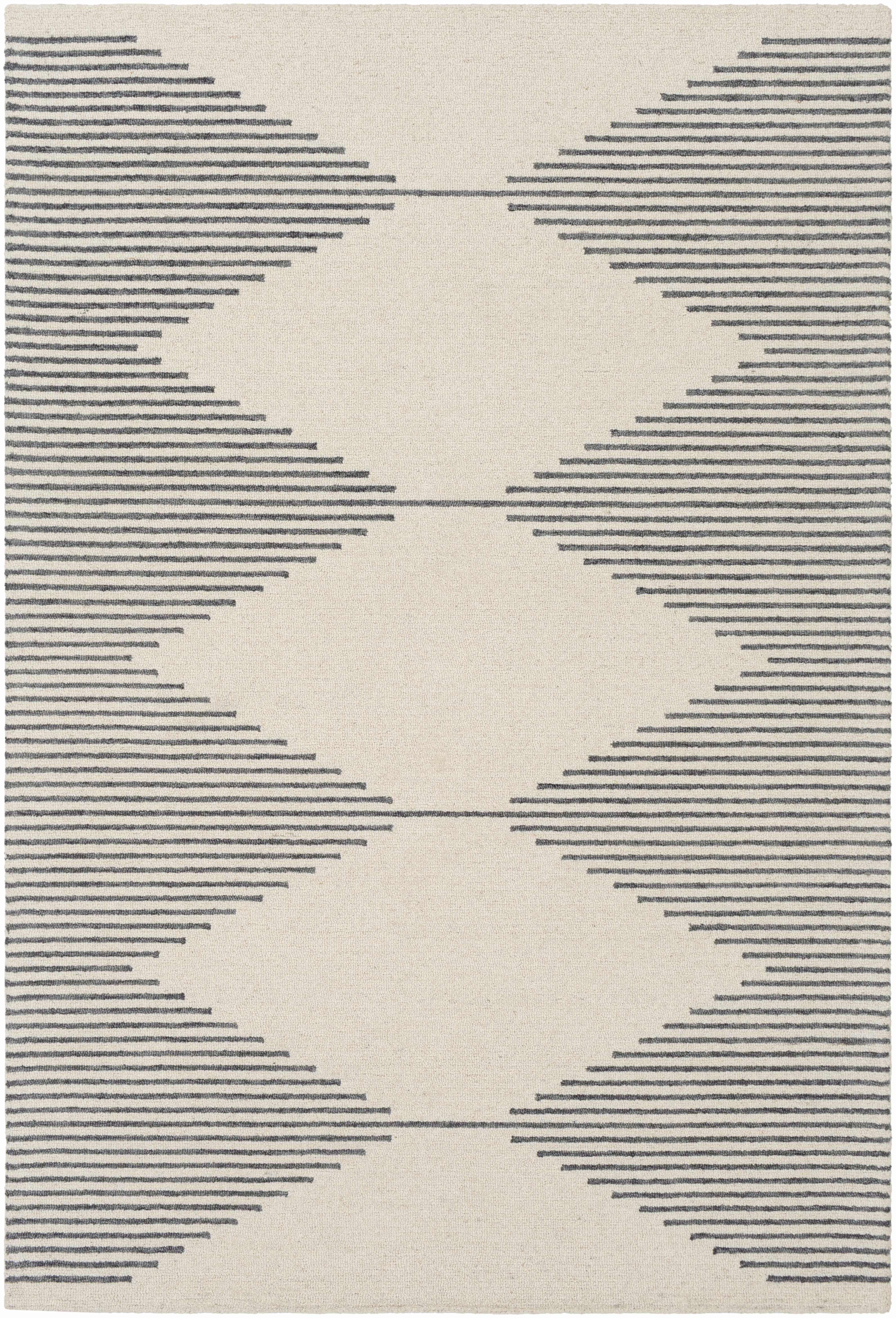 Clapham Beige Diamond Wool Rug