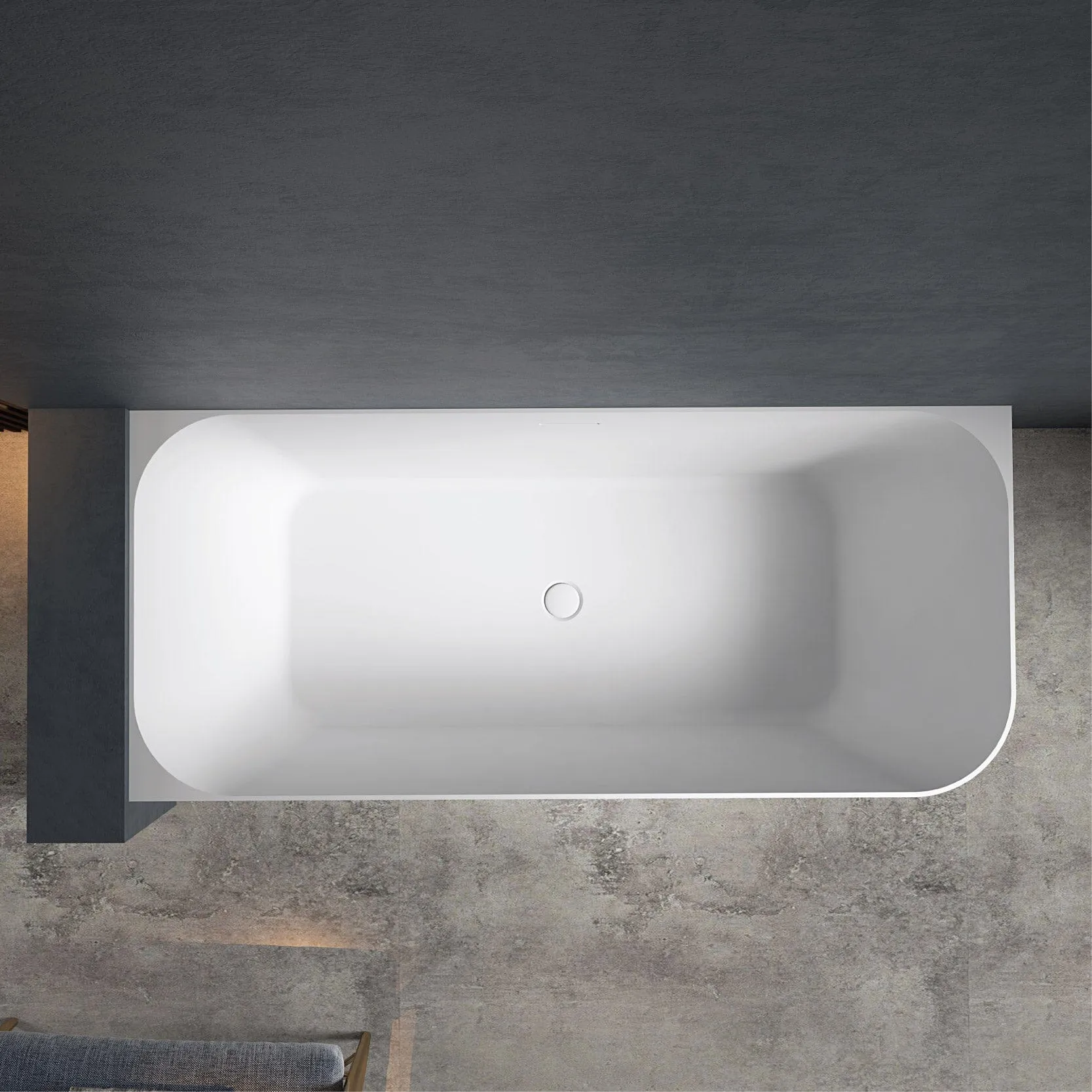 CLARA 1700mm Left Hand Corner Free Standing Bath Matte White