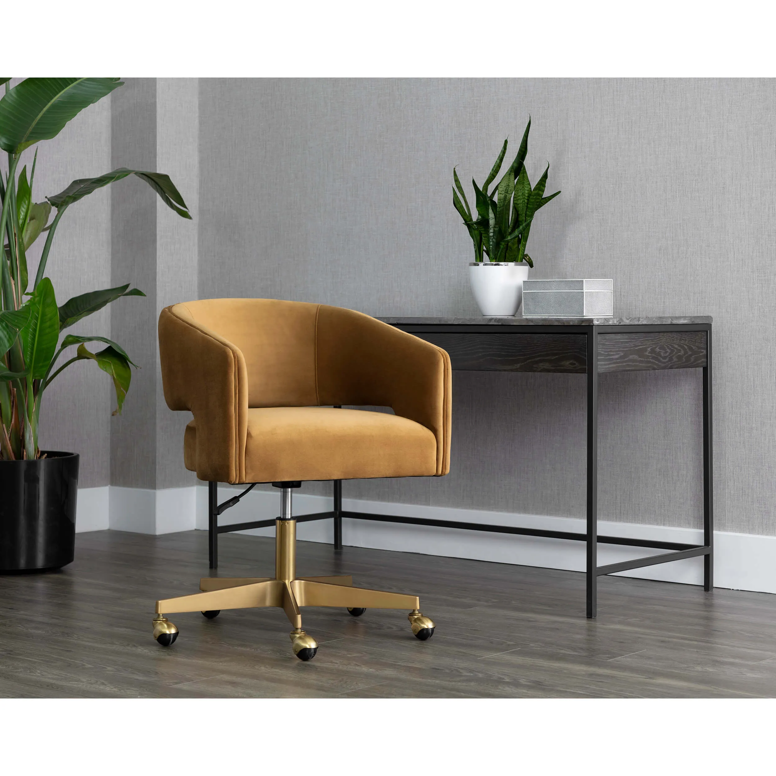 Claren Office Chair, Gold Sky